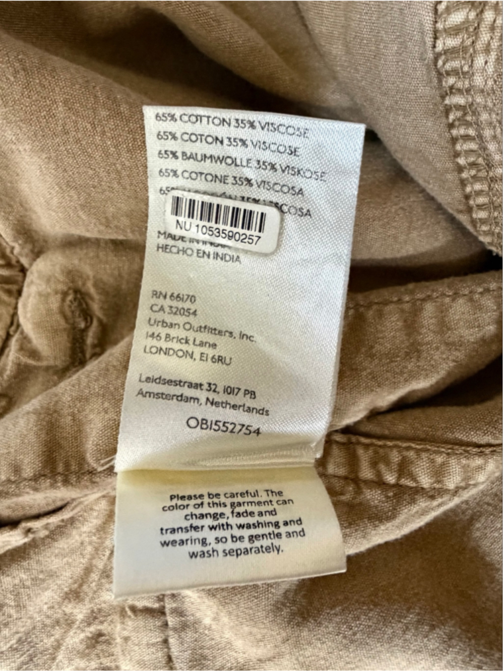 Women's Free People Cargo Cropped Pants Size L Beige - Picture 5 of 7